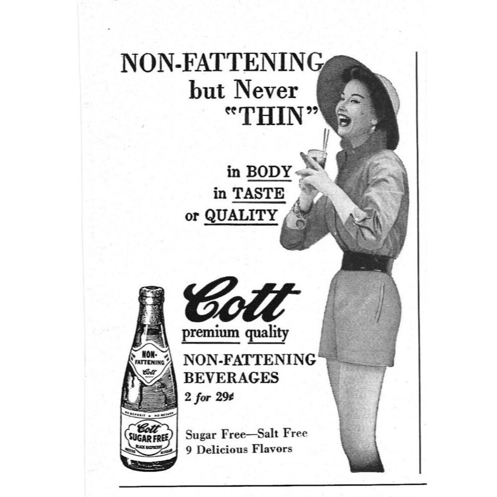 Colt Non fattening Beverages Suger Free Drink 1950s Vintage Print Ad